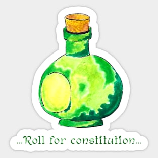 Roll For Constitution Sticker